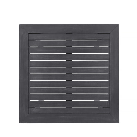Outdoor Minimalist Acacia Wood Square Bar Table HouseOfZazla