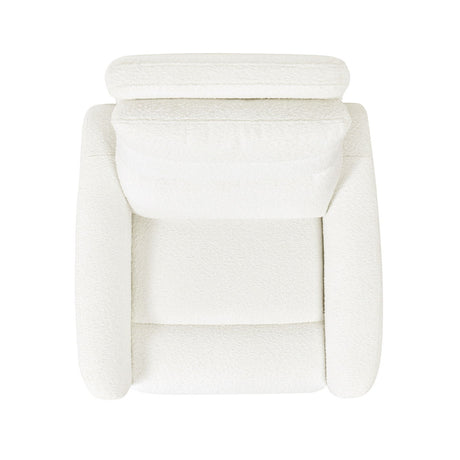 Bloomy - High Back Power Recliner Motion Chair - Chiffon White HouseOfZazla