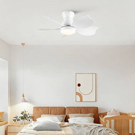 Low Profile Flush Mount Ceiling Fan With Light HouseOfZazla
