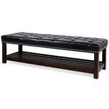 Bedroom End Of Bed Bench Tufted Upholstered End Of Bed Bench End Of Bed Entrance Shoe Bench With Nailhead Trim And Shelf Bedroom Upholstered Bench Living Room Shoe Rack Footstool