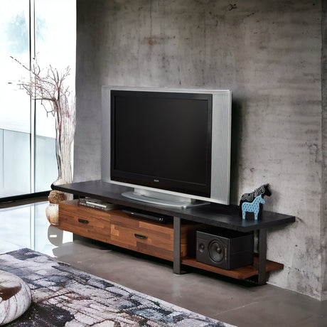 Elling TV Stand - Walnut / Black HouseOfZazla