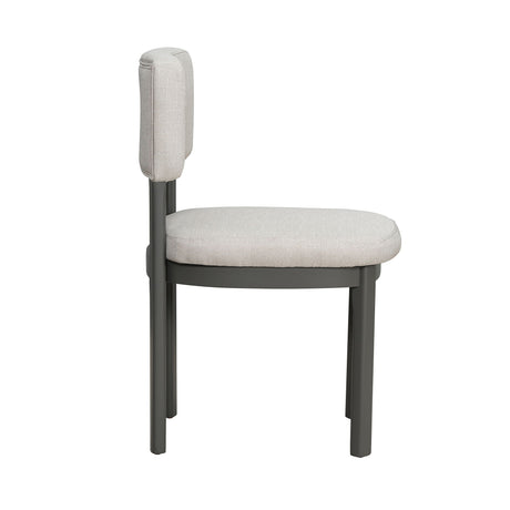 Dining Table Set With 6 Upholstered Chairs, Rectangular Table With Cutout Legs HouseOfZazla
