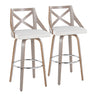 Charlotte - Farmhouse Fixed Height Bar Stool With Round Footrest (Set of 2) HouseOfZazla