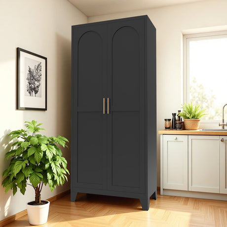 Shapely Doors Cabinet, Metal Storage Cabinet With Doors And Adjustable Shelves HouseOfZazla