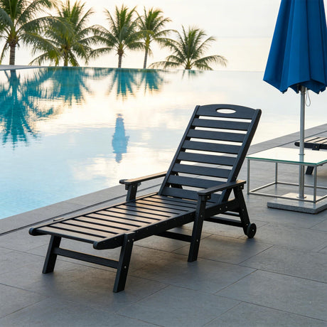 Patio Lounge Chair Outdoor with Reclining Backrest HouseOfZazla