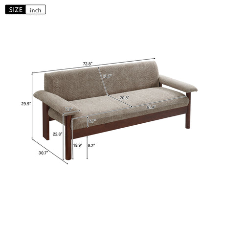 Loveseat Sofa 2 Seater Couch with Armrest Pillows HouseOfZazla