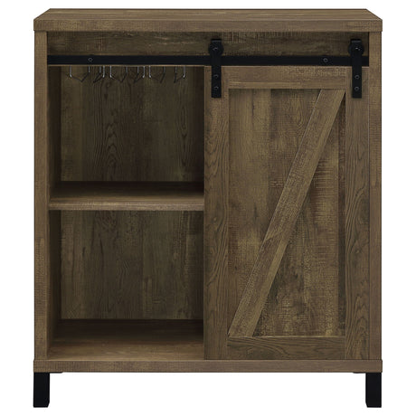 Arcata - Sliding Door Bar Cabinet - Oak HouseOfZazla