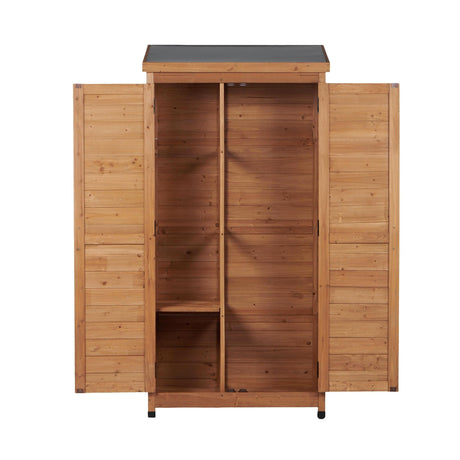 Outdoor Storage Shed With Vertical Tool Cabinet For Backyard HouseOfZazla