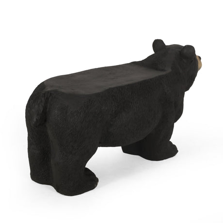 MGO Bear Bench, Concrete Outdoor Bench, Matte Black HouseOfZazla