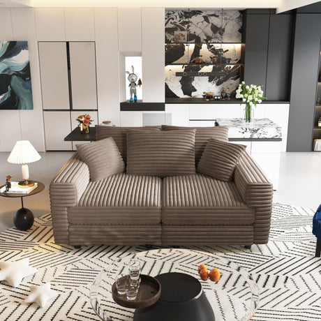 4 Seat Modern Comfy Upholstered Sofa Cloud Couch HouseOfZazla