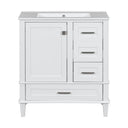 Bathroom Vanity, Modern Bathroom Cabinet With Sink Combo Set, Bathroom Storage Cabinet With A Soft Closing Door And 3 Drawers, Solid Wood Frame HouseOfZazla
