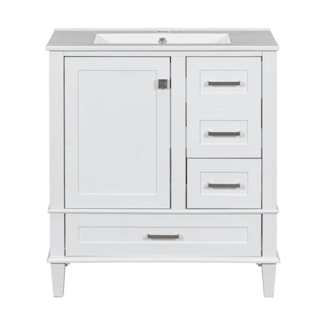 Bathroom Vanity, Modern Bathroom Cabinet With Sink Combo Set, Bathroom Storage Cabinet With A Soft Closing Door And 3 Drawers, Solid Wood Frame HouseOfZazla