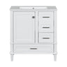 Bathroom Vanity, Modern Bathroom Cabinet With Sink Combo Set, Bathroom Storage Cabinet With A Soft Closing Door And 3 Drawers, Solid Wood Frame HouseOfZazla
