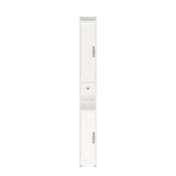 Slim Tall Bathroom Storage Cabinet With Adjustable Shelves, 2 Doors Freestanding Cabinet - White