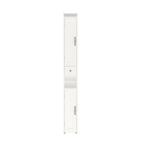 Slim Tall Bathroom Storage Cabinet With Adjustable Shelves, 2 Doors Freestanding Cabinet - White HouseOfZazla