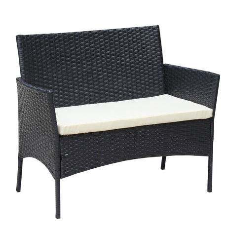 4 PC Rattan Patio Furniture Set Outdoor Cushioned Wicker Sofa HouseOfZazla