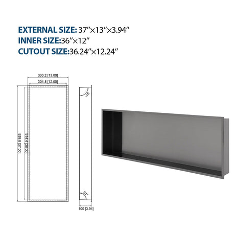 Stainless Steel Shower Niche With Seamless Design For Bathroom Storage HouseOfZazla