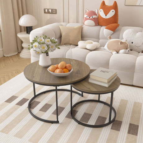 Round Nesting Coffee Table (Set of 2) HouseOfZazla