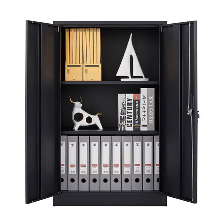 Metal Storage Cabinet With Locking Doors And Adjustable Shelf, Folding Filing Storage Cabinet, Folding Storage Locker Cabinet For Home Office, School, Garage HouseOfZazla