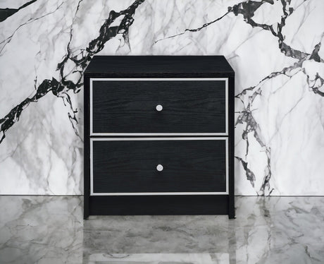 Modern Black Nightstand Table HouseOfZazla
