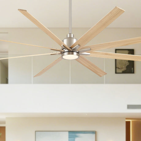 Oversized Large Ceiling Fan With Dimmable LED Light, 8 Blades, Remote Control HouseOfZazla