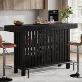 2 Tier Mini Bar Table For Kitchen - Black