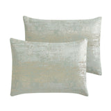 Vesta Gold Satin Circle-Quilted 7-Piece Comforter Set