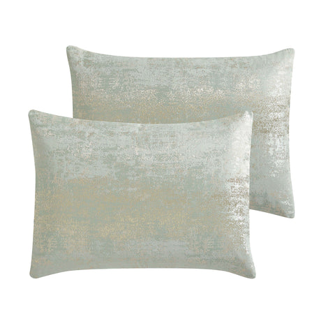 Vesta Gold Satin Circle-Quilted 7-Piece Comforter Set HouseOfZazla