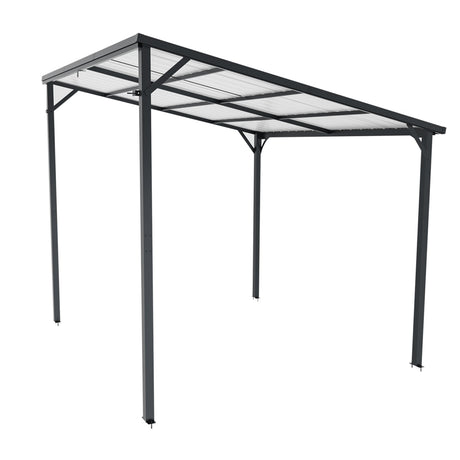 Outdoor Pergola 8' x 10' Metal Inclined Roof HouseOfZazla