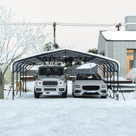 Heavy Duty Carport, All Weather Shelter - Black HouseOfZazla