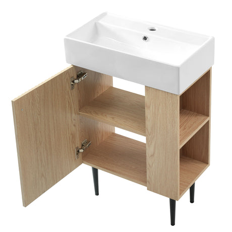 Bathroom Vanity, Combo Cabinet, Bathroom Storage Cabinet, Single Ceramic Sink HouseOfZazla
