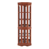 Corner Curio Cabinet With 5 Shelves And Lighting System