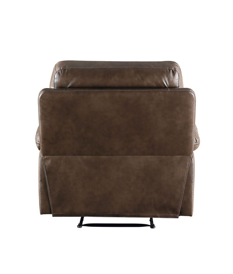 Aashi Leather Gel Match Recliner Chair - Brown HouseOfZazla