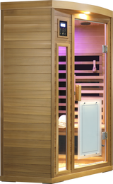 Low EMF Two person Far-infrared Red cedar Deluxe indoor pentagonal sauna room