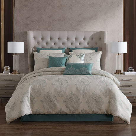 Marana 9 Pc Medallion Jacquard Comforter Set HouseOfZazla