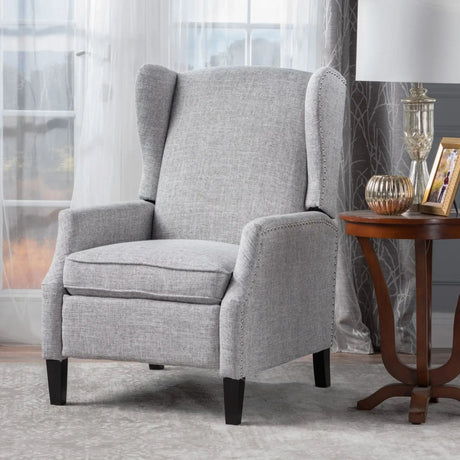 Westeros Wing Back Fabric Upholstered Recliner HouseOfZazla