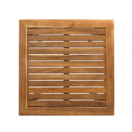 Outdoor Minimalist Acacia Wood Square Bar Table HouseOfZazla