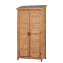 Outdoor Storage Shed With Vertical Tool Cabinet For Backyard HouseOfZazla