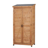 Outdoor Storage Shed With Vertical Tool Cabinet For Backyard HouseOfZazla