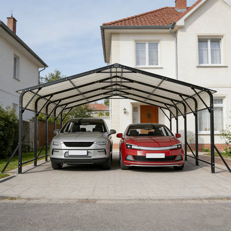 20'x20' Galvanated Steel Carport Canopy HouseOfZazla