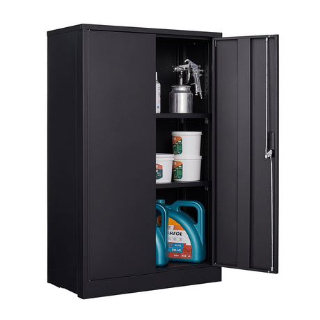 Metal Storage Cabinet With Locking Doors And Adjustable Shelf, Folding Filing Storage Cabinet, Folding Storage Locker Cabinet For Home Office, School, Garage HouseOfZazla