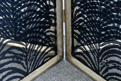 Room Divider, Herero 4 Panel Decorative Screen - Black HouseOfZazla