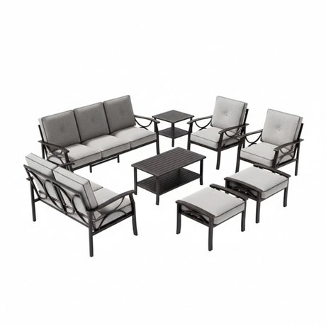 Patio Furniture Set with Coffee Table and Cushions for Backyard HouseOfZazla