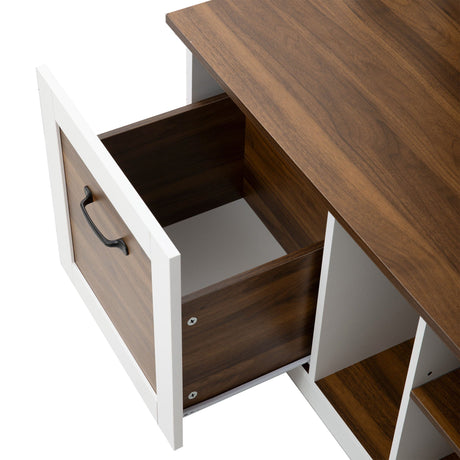 5 In 1 Entryway Bench With Coat Rack, 7 Sturdy Hooks, 2 Spacious Drawers And Adjustable Shelves HouseOfZazla