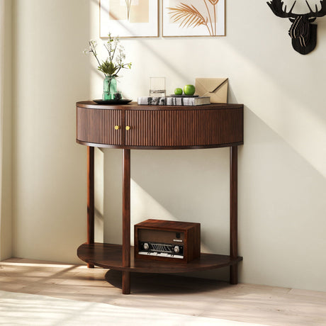 Demi Lune Console Table With 2 Storage Drawers HouseOfZazla