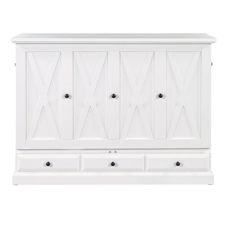 Solid Pine Murphy Bed Chest Cube Cabinet Bed With Charging Station And Large Storage Drawer For Home Office Or Small Room HouseOfZazla