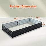 Galvanized Raised Garden Beds Outdoor 8×4×1 ft Planter
