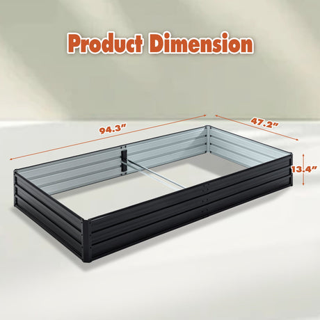 Galvanized Raised Garden Beds Outdoor 8×4×1 ft Planter HouseOfZazla