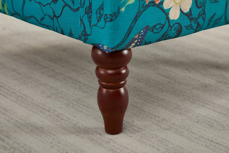 Modern Accent Chair with Retro Wood Legs - Floral HouseOfZazla