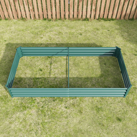 Raised Garden Bed Kit - Metal Raised Bed Garden 7.6x3.7x0.98ft HouseOfZazla